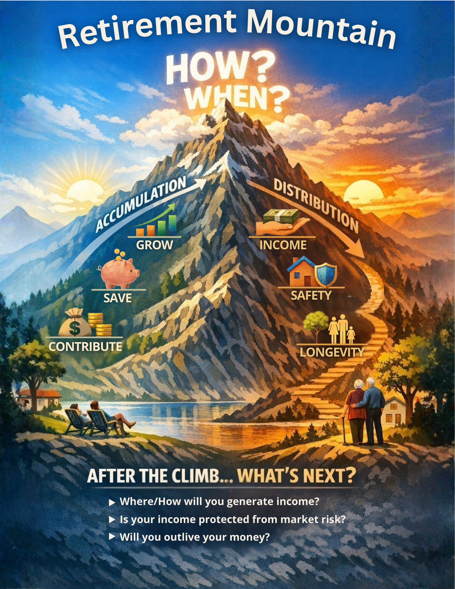 Navigating the Retirement Mountain: Why the Descent Requires a Completely Different Strategy retirement-accumulation-distribution-phases.